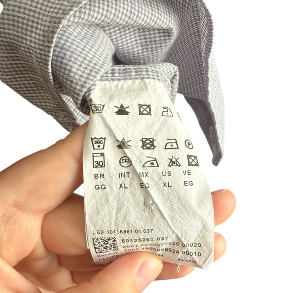 Hugo Boss Long Sleeve Dress Shirt Men’s XL Grey Formal Special Occasion Wedding - Picture 9 of 9